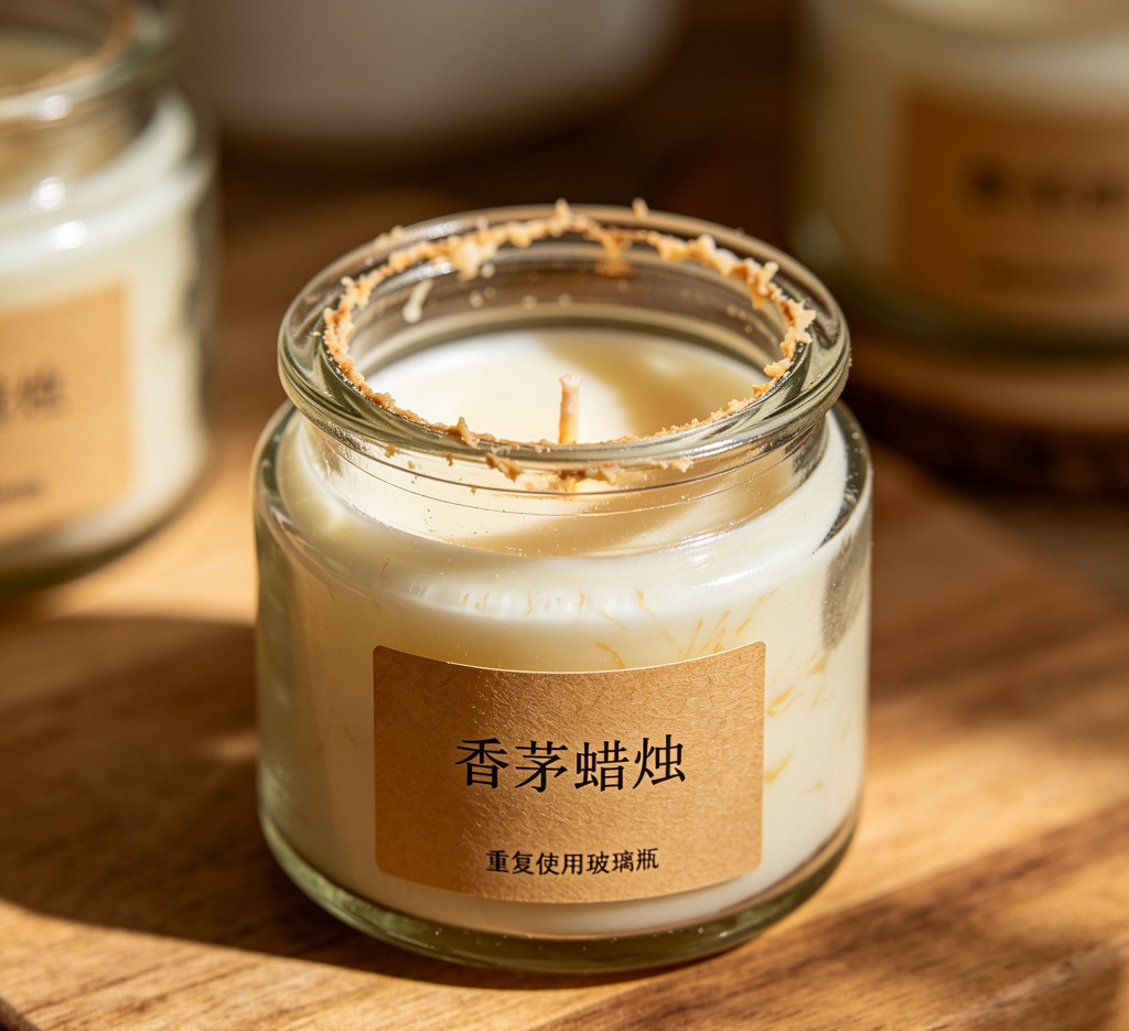 Reuse Glass Bottle Citronella Candles