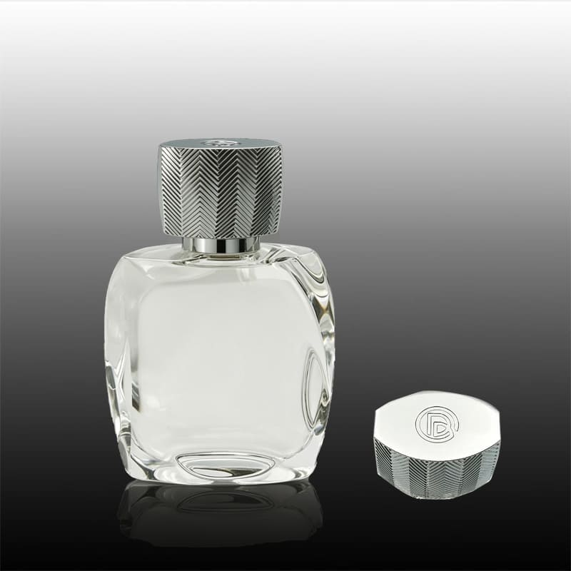 silver zamac polygonal perfume cap