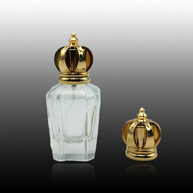 perfume bottle with crown cap