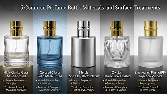 perfume cap surface treatments
