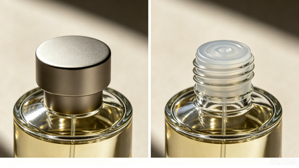Screw cap vs sealed cap perfume bottle comparison