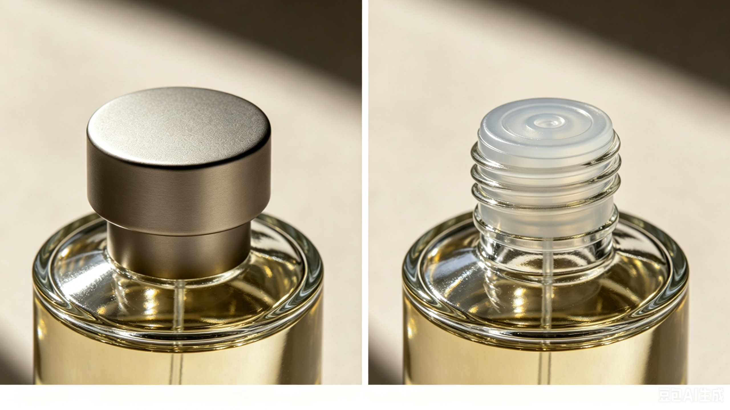 Screw cap vs sealed cap perfume bottle comparison