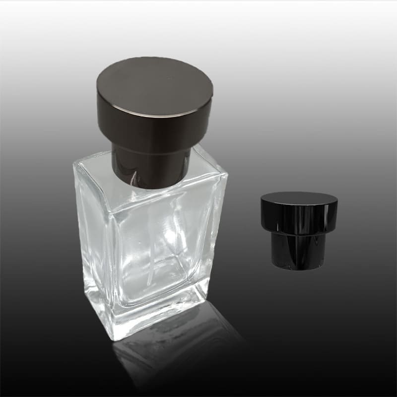 Glossy Black Zamac Perfume Cap
