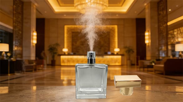 Square Gold Perfume Bottle Cap