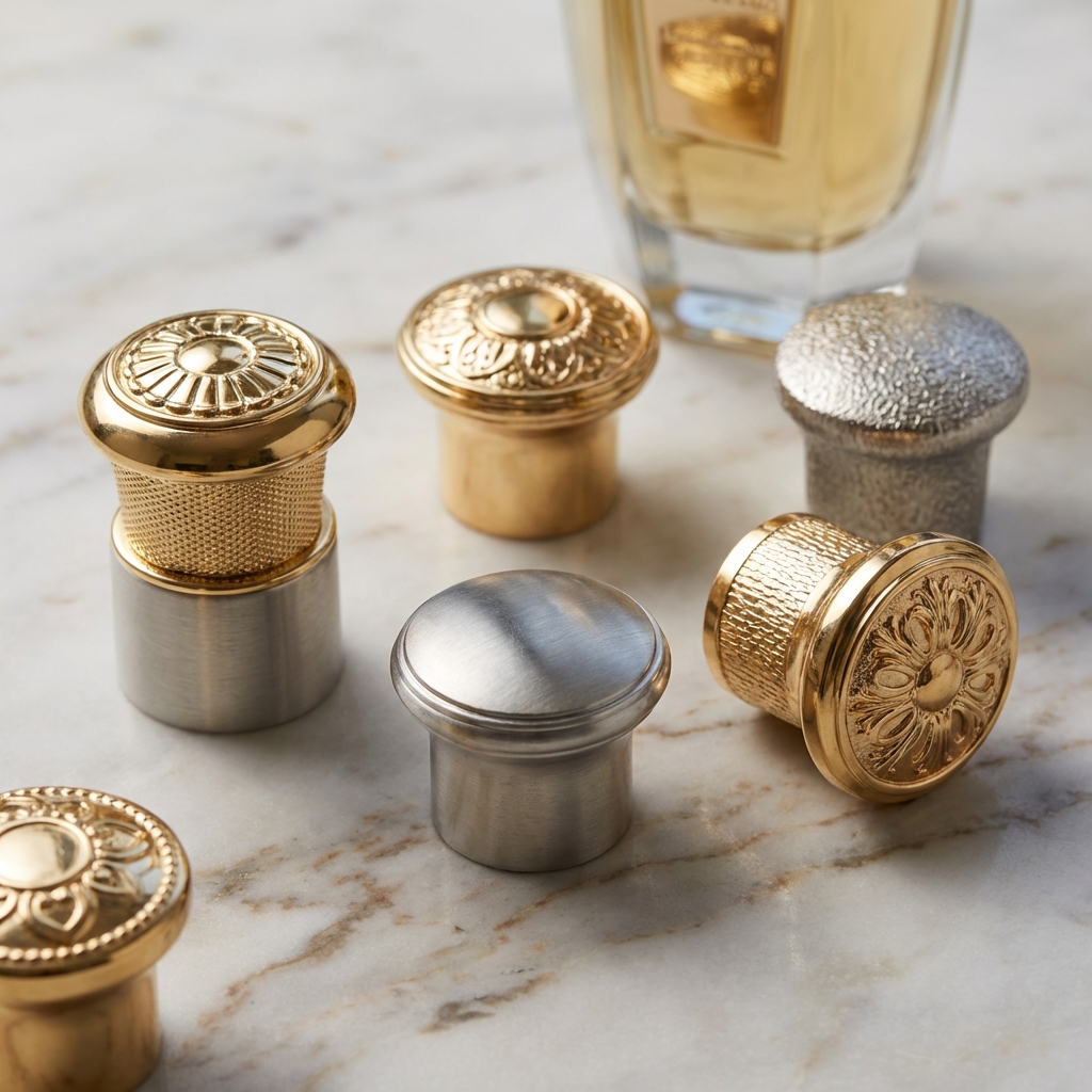engraved perfume caps